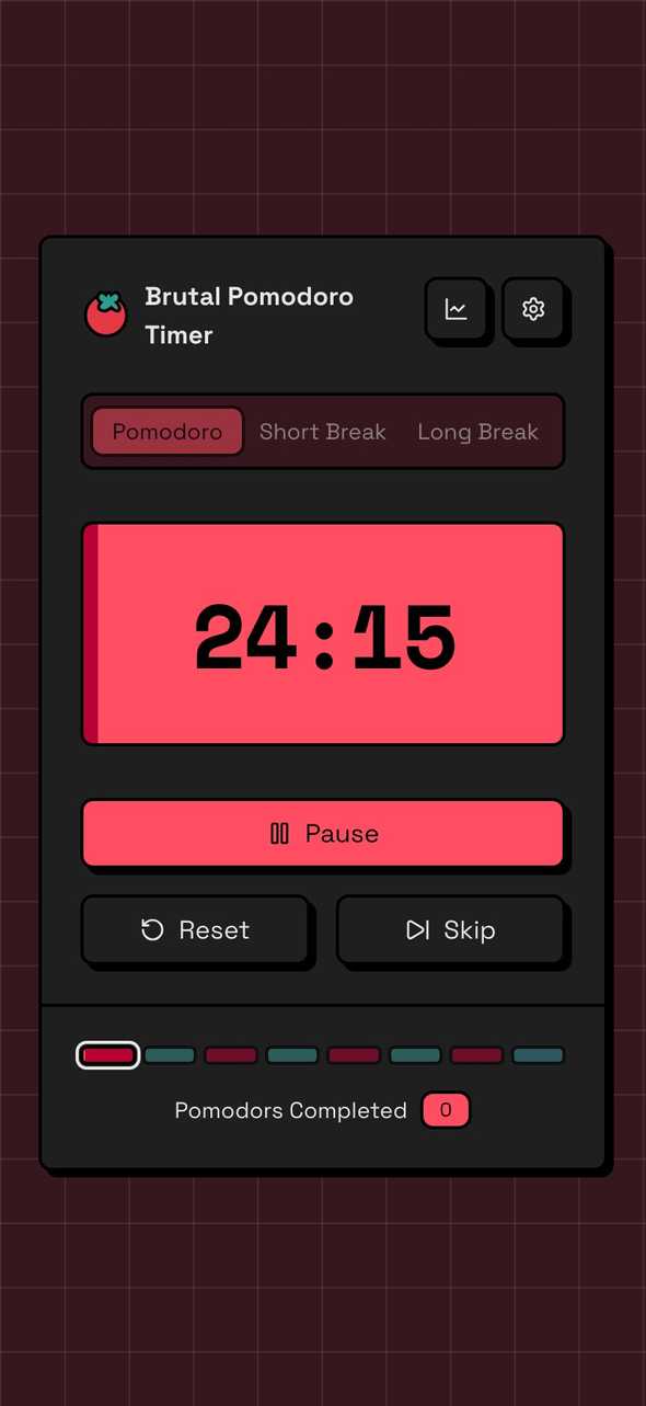 brutaltimer.com ukážka mobil