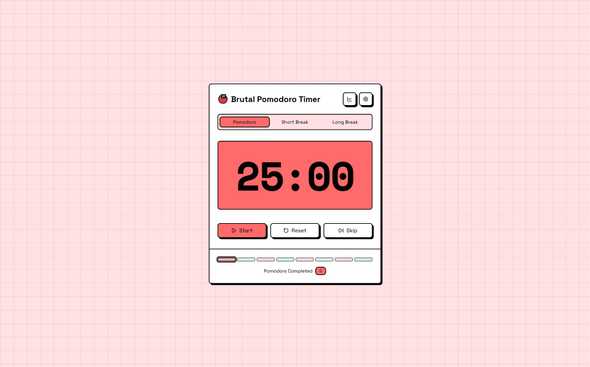brutaltimer.com ukážka homepage
